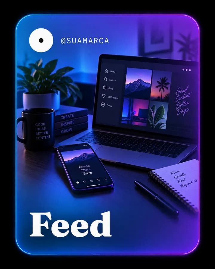 Exemplo de publicação para o feed